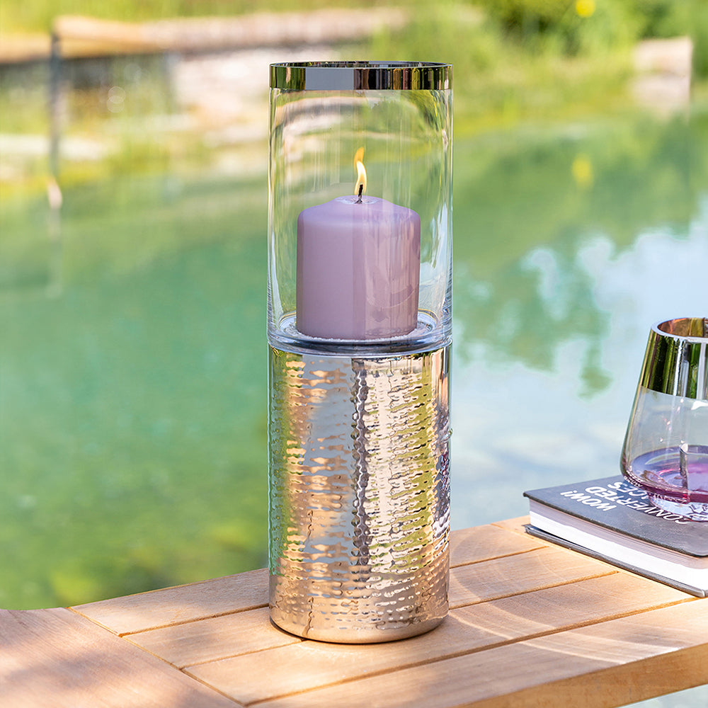 KALAS Windlicht mit Glas transparent