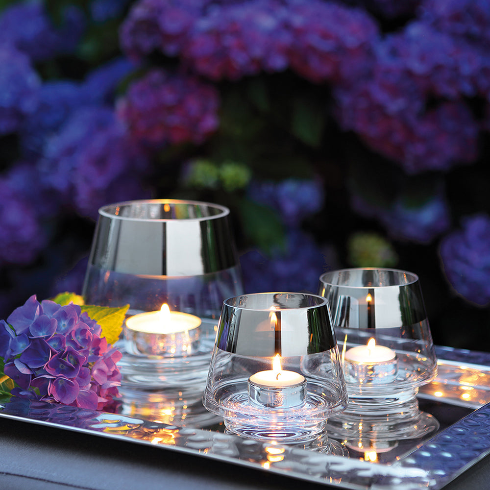 JONA 2er Set Teelichthalter transparent