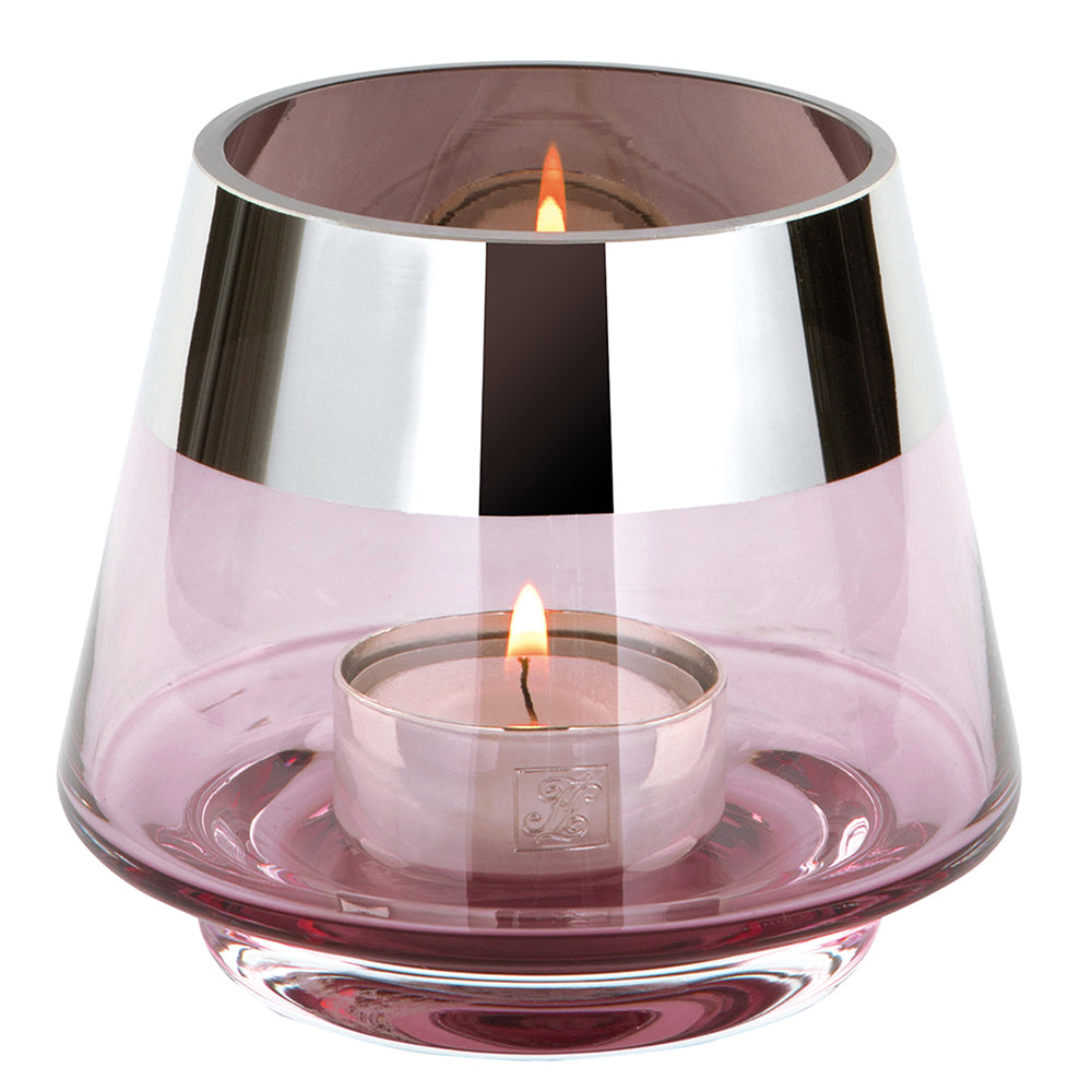 JONA 2er Set Teelichthalter silberfarben