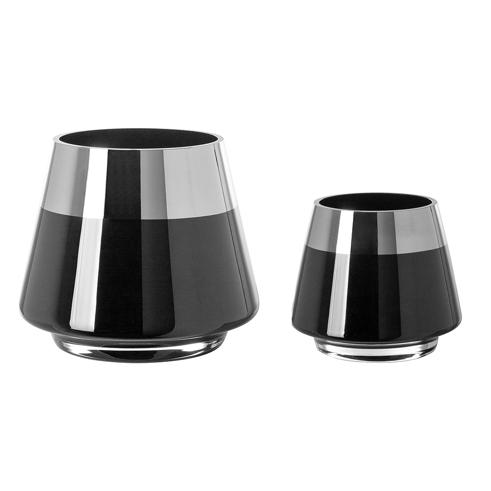 JONA 2er Set Teelichthalter silberfarben