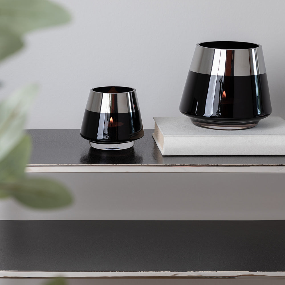 JONA 2er Set Teelichthalter silberfarben