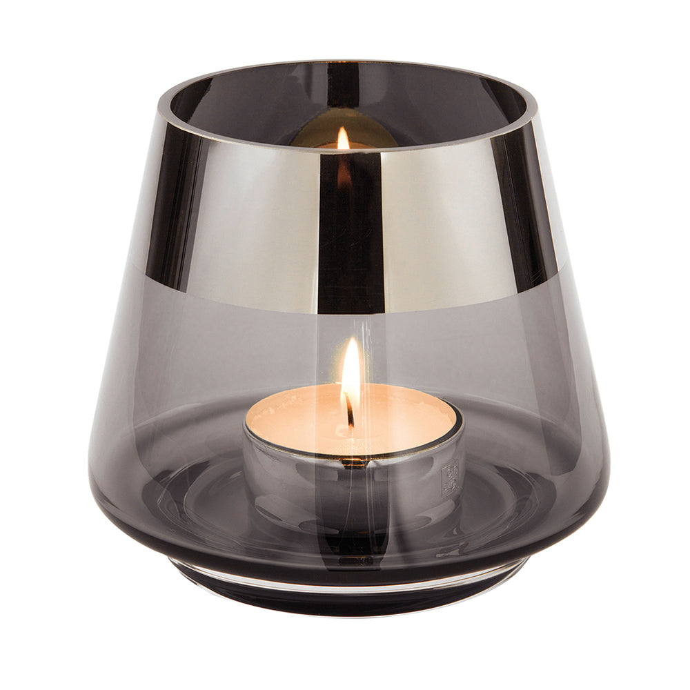 JONA 2er Set Teelichthalter silberfarben