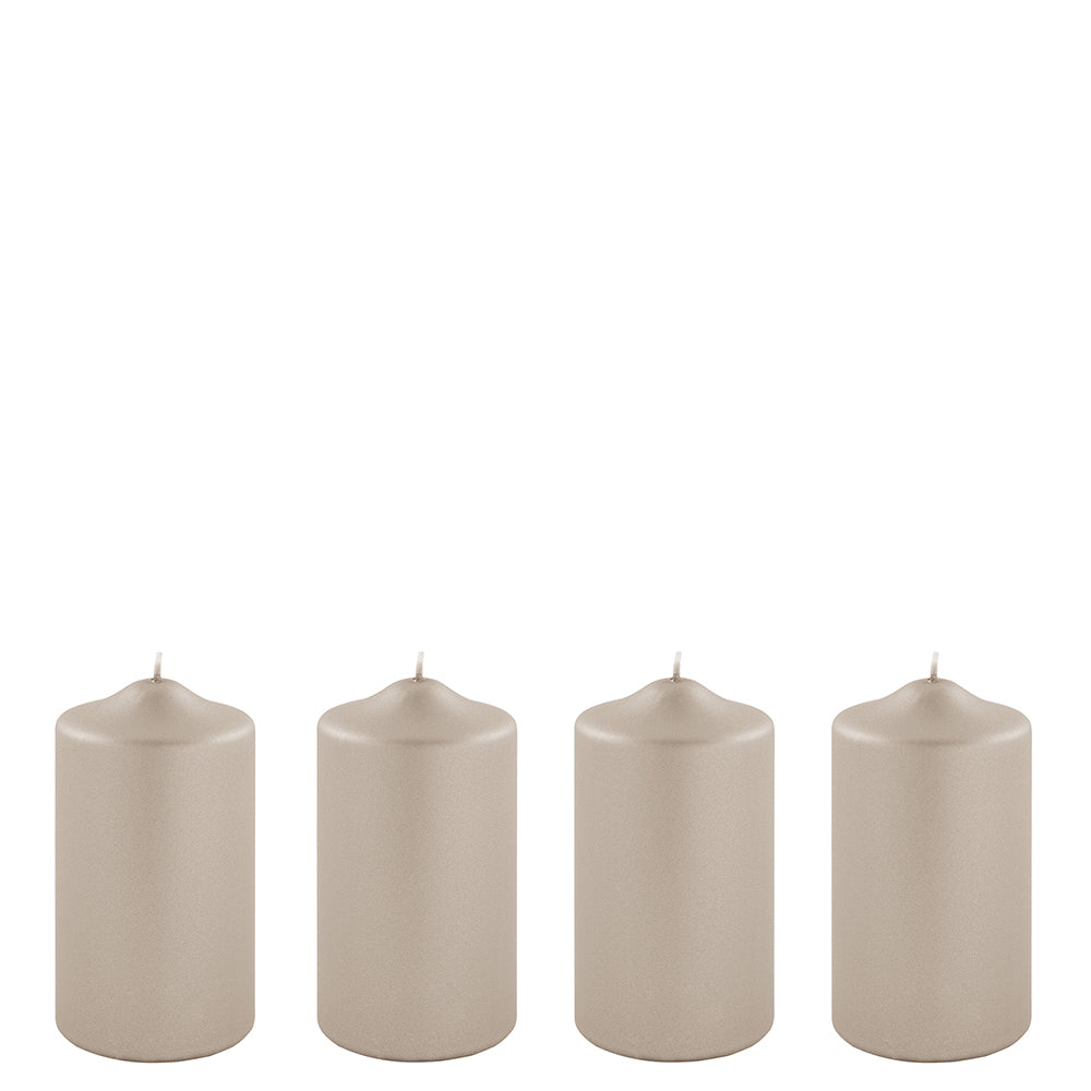 CANDLE Stumpenkerzen grau