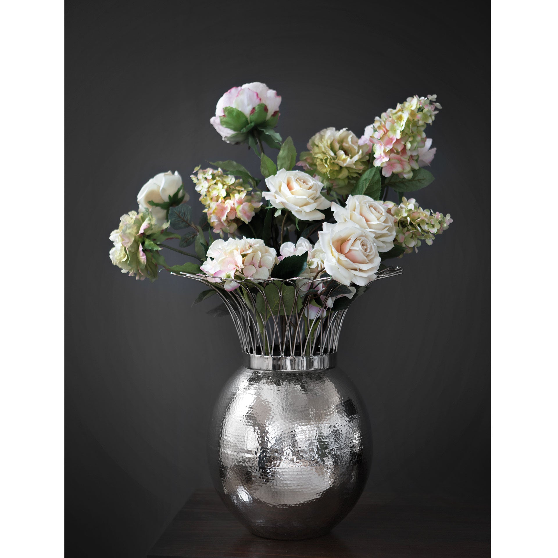 TROPIC Vase silberfarben